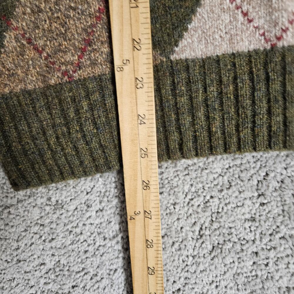 Fisherman Out Of Ireland Sweater Women's 2XL Green Argyle Soft Shetland Wool - Picture 8 of 10